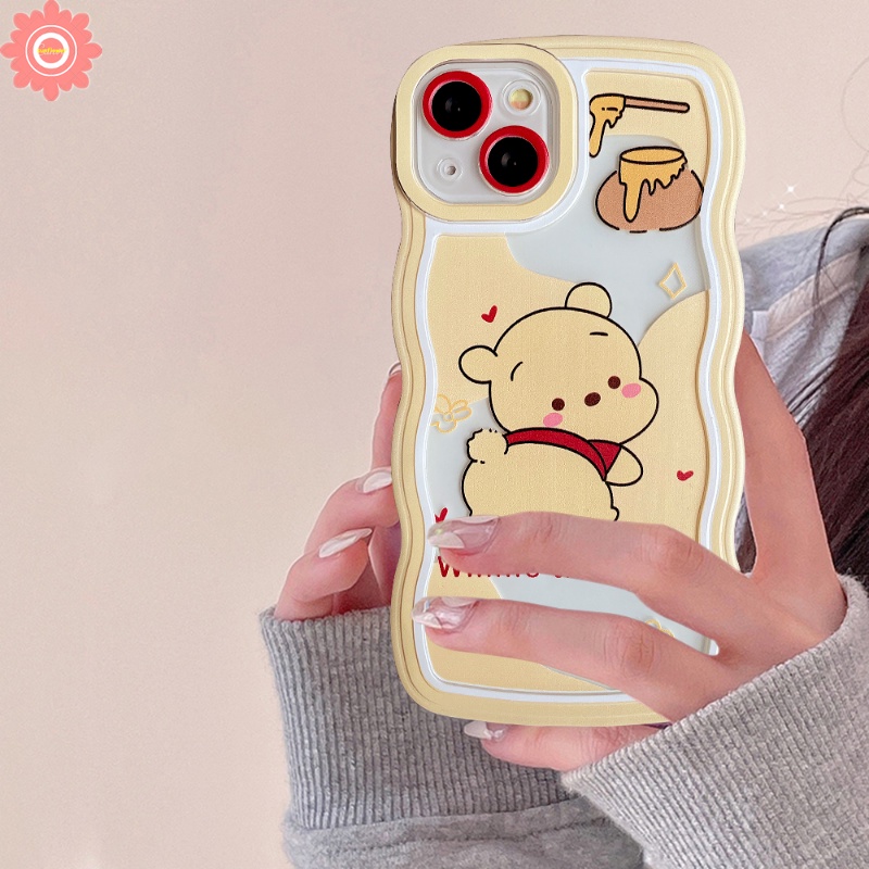 Casing Tpu Lembut Realme 10 C15 C25 C25Y 5 5i 5s 6i C25s C12 C21Y C35 C1 C11 C20A C20 Realme C11 2021 C20A C3 Kartun Lucu Pochacco Winnie the Pooh Shockproof Wavy Edge Soft Cover