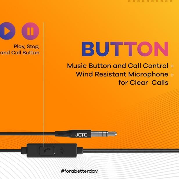 Earphone Handsfree Headset JETE HA3 with Audio Power Bass Original