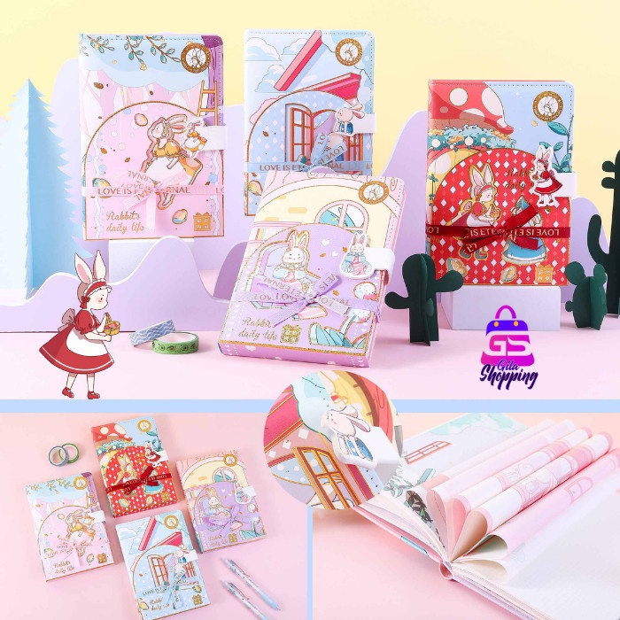 

Jurnal Magnetic Notebook Diary Rabbits Daily / Jurnal Agenda Buku Tulis 6289