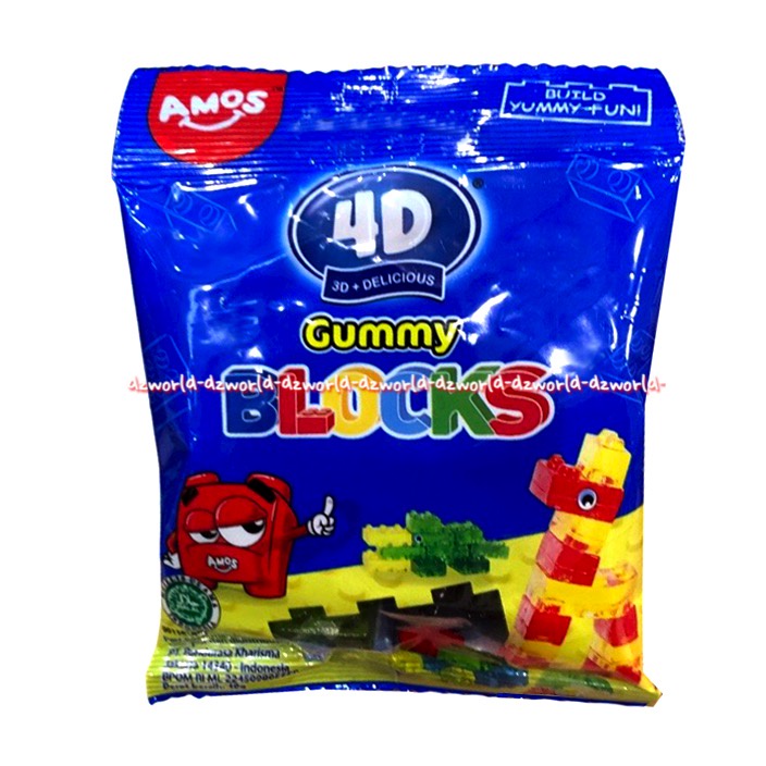 

Amos 4D Gummy Block 40gr 3D Delicious Candy Permen Jely Bisa Di Susun Susun Blocks Brix Blok Bisa Dimakan Build Yummy Uni Amoz FourD Gumi Gumy Candies Unique Unik 40 gram