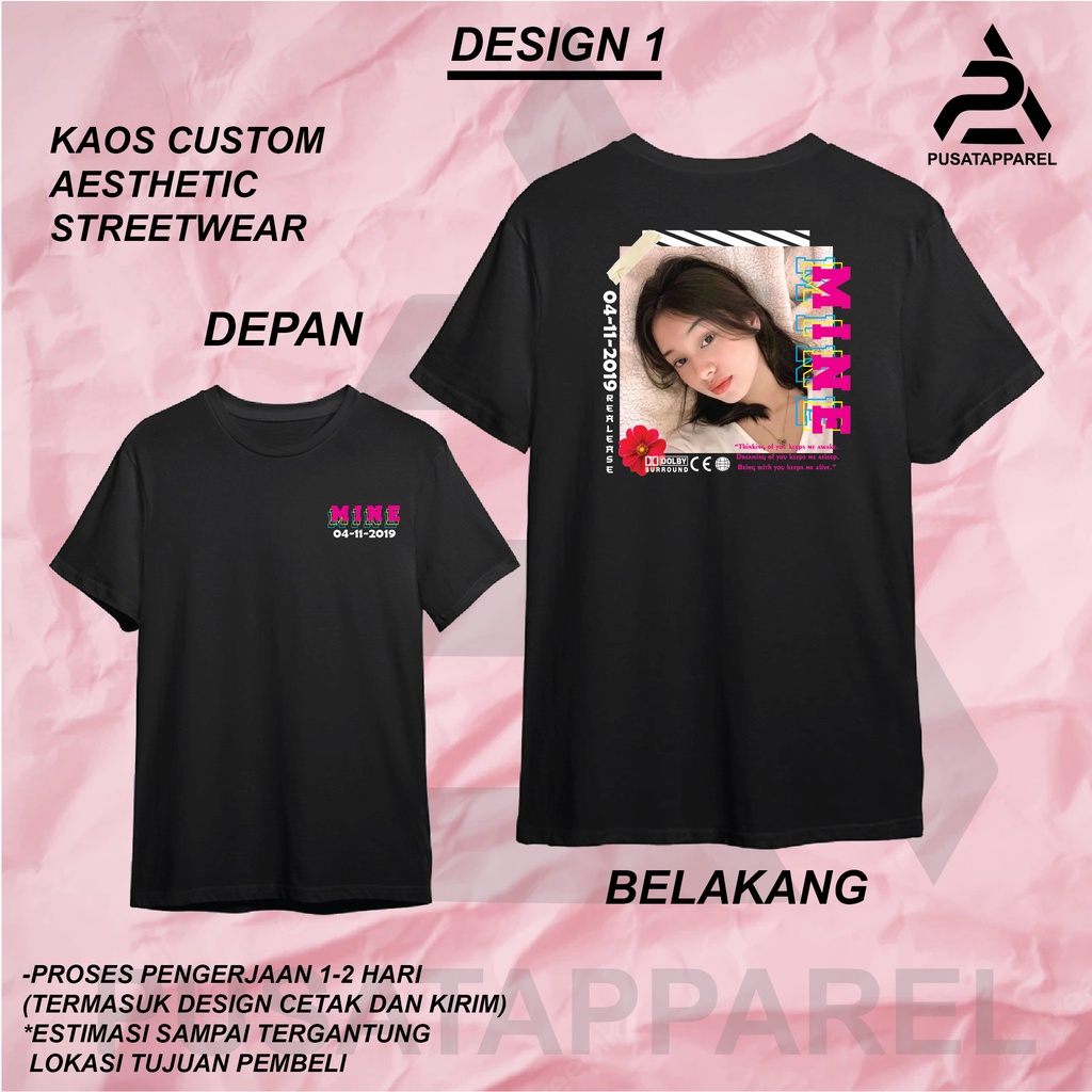 Kaos Baju CUSTOM FOTO STREETWEAR AESTHETIC BISA REQUES DESIGN PACAR KALIAN Kaos Distro Kaos Bucin DE