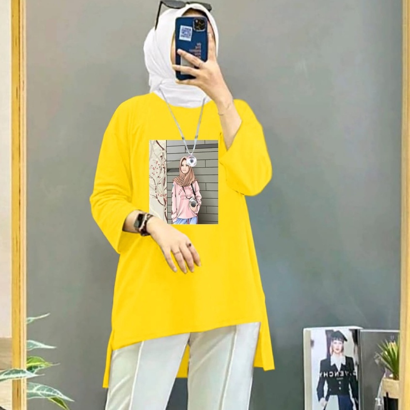 BAJU ATASAN TUNIK FOTO GRAFER JUMBO WANITA TERBARU ~ BAJU OVERSIZE WANITA TUNIK KEREN MASA KINI DAN TERLARIS