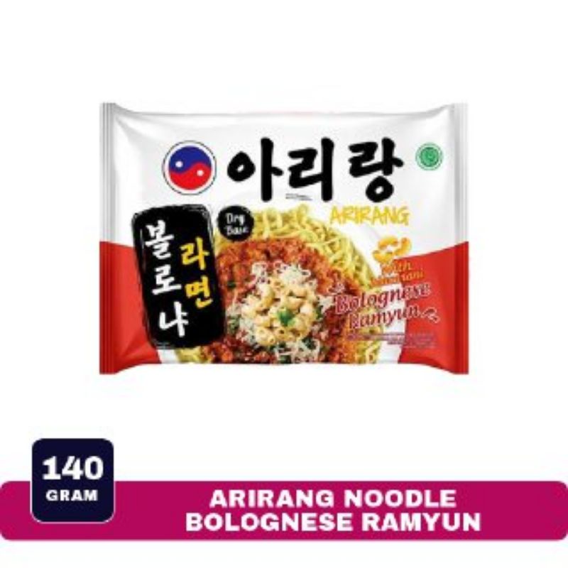 Mie Korea Arirang Rasa Bolognese ramyun 140 gram / black garlic 105 gram