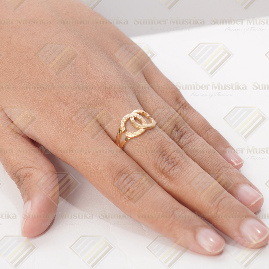 Cincin Emas Muda Model Channel Kadar Emas 8 Karat