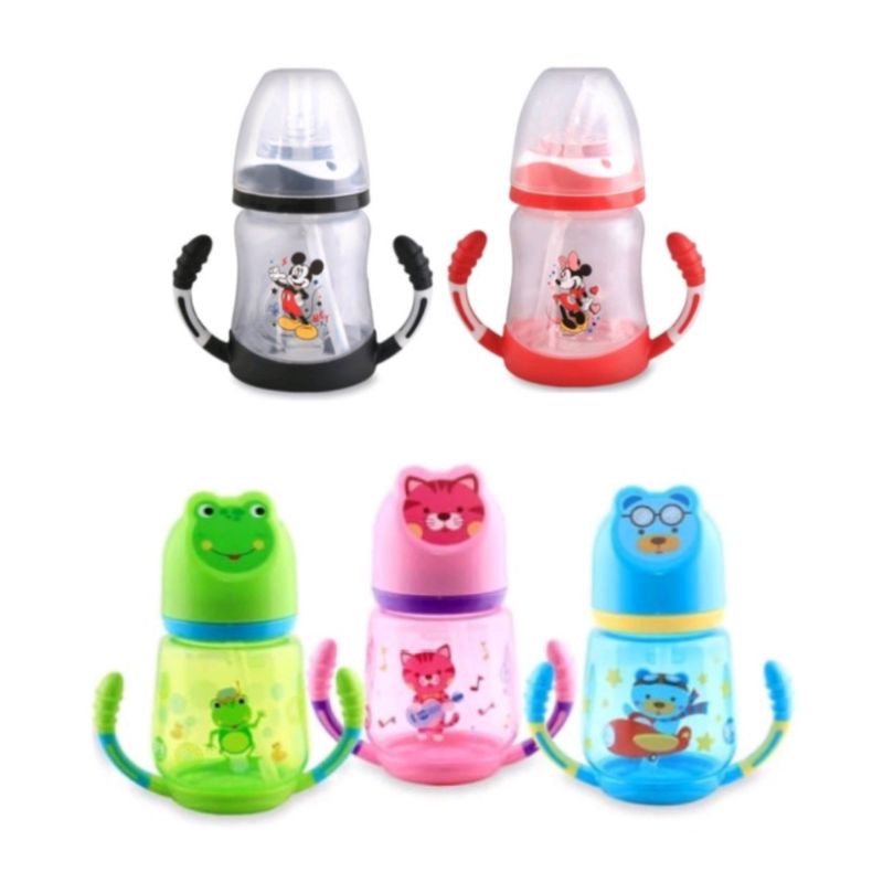 Lusty Bunny Training Cup Disney / DG 0010 210ml Botol Minum Gelas belajar Anak / Bayi Dengan Sedotan dan Gagang Pegangan Bawah