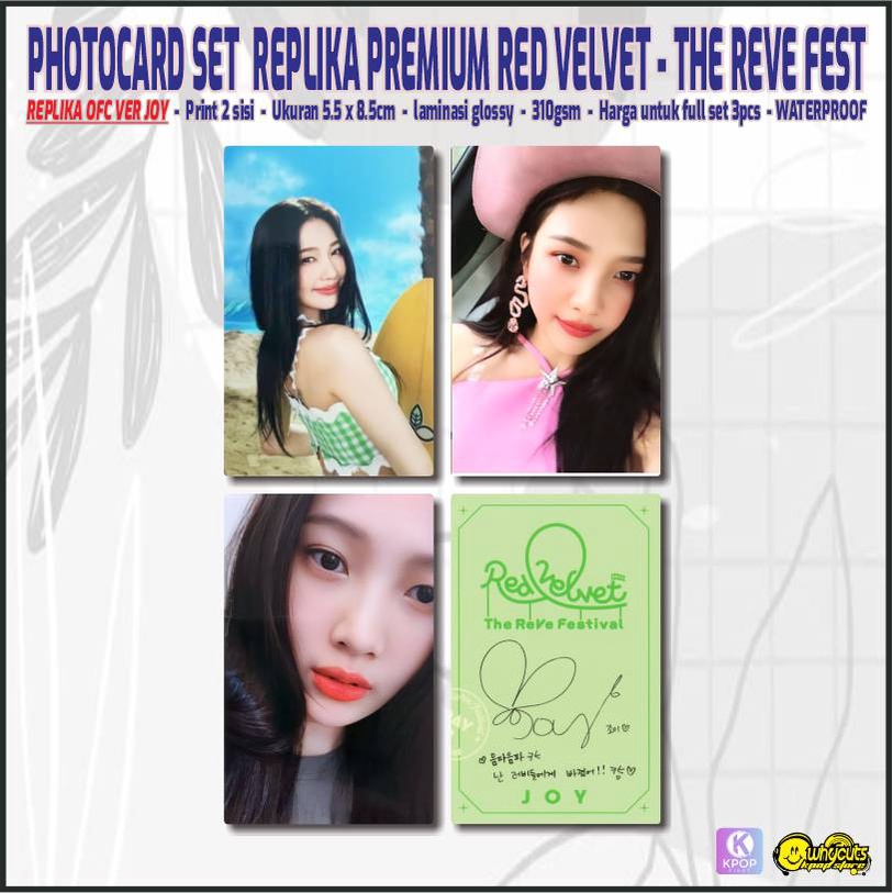 Photocard Set Premium Red Velvet The REVE Festival / Print 2 sisi laminasi glossy / Anti air