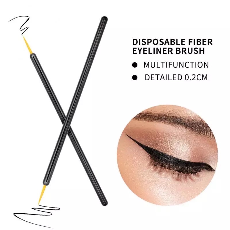 1PCS KUAS EYELINER Disposable Eyeliner Brushes  Eye Shadow Eyeliner Wand Cosmetic Brush Eyelash Extension Women Beauty Makeup Tools