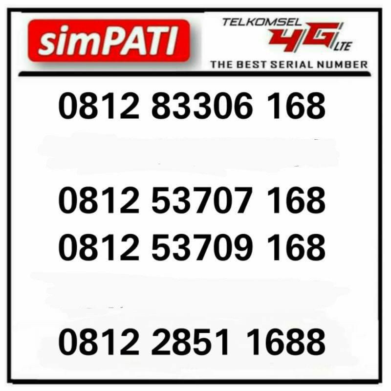 Nomor Cantik Simpati Nomer Cantik hoki 168 Simpati seri rapih hoky 168 4glte murah