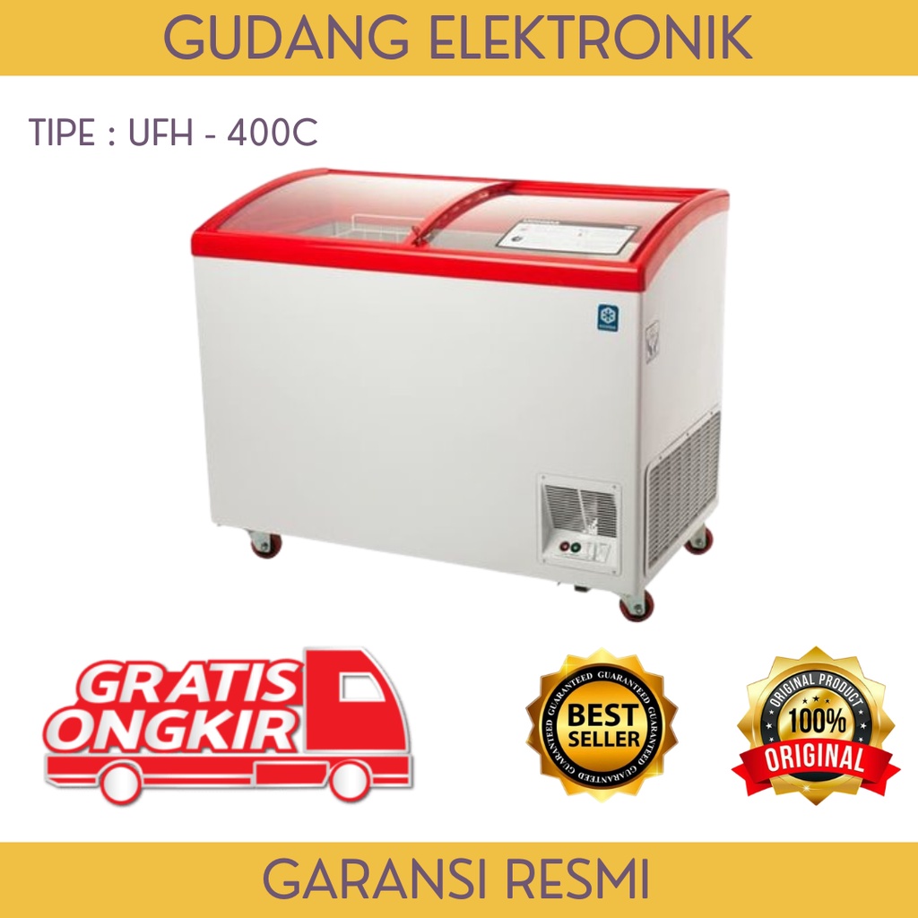 FREEZER BOX SLIDING MASPION UFH 400C - 400 LITER - GRATIS ONGKIR SERANG