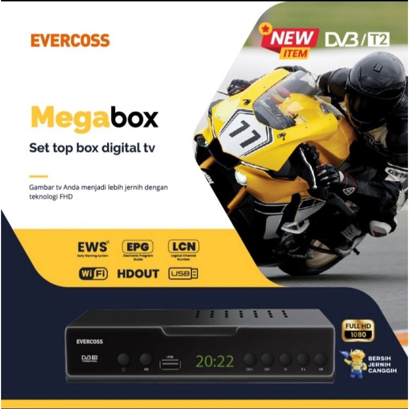 Jual Set Top Box Max Mega Box Tv Digital Receiver Full Hd Evercoss Shopee Indonesia