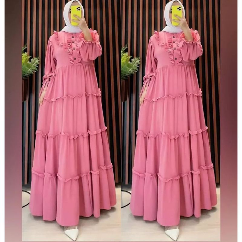 Qualill maxy dress crinkle // Gamis maryam crinkle