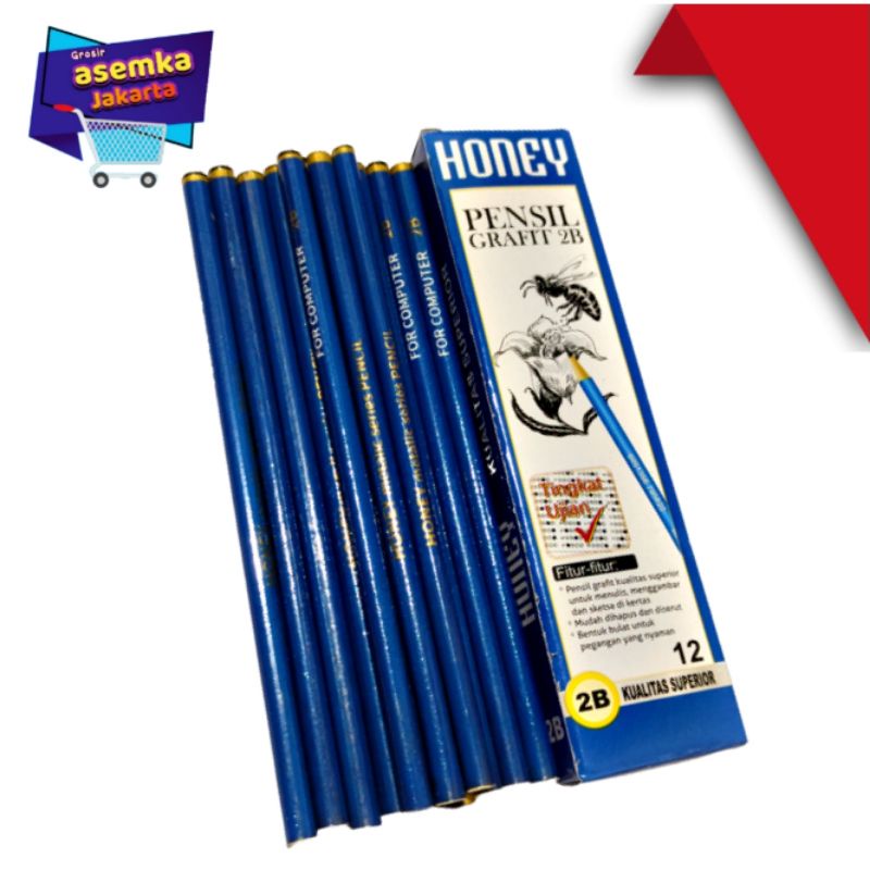 Pensil 2B For Computer Pensil Superior LAPIZ HONEY grosir isi 12pcs