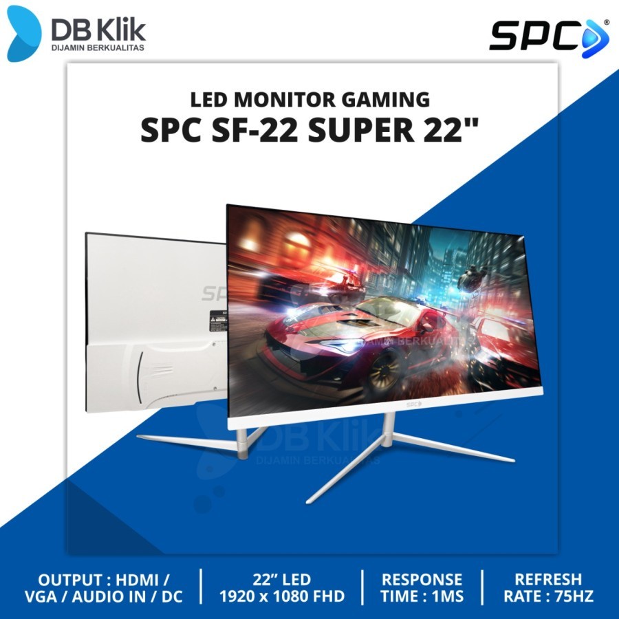 LED Monitor Gaming SPC SF-22 SUPER 22&quot; 75Hz FHD HDMI VGA - SPC SF 22