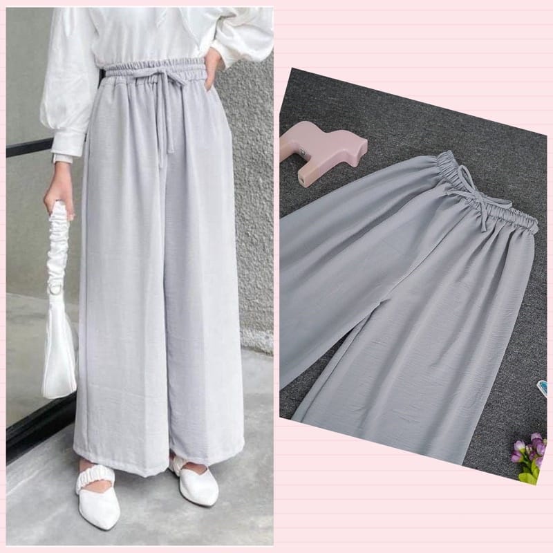 BEFAST - ZEC OOTD Celana Panjang AKICA /  Kulot CRINCLE JUMBO / Celana Panjang Wanita Keluaran Terbaru / Pakaian Casual Remaja ABG / Kulot Kekinian Wanita Modis  / Fashion Kerja Wanita Trendy / Kulot Polos Terlaris