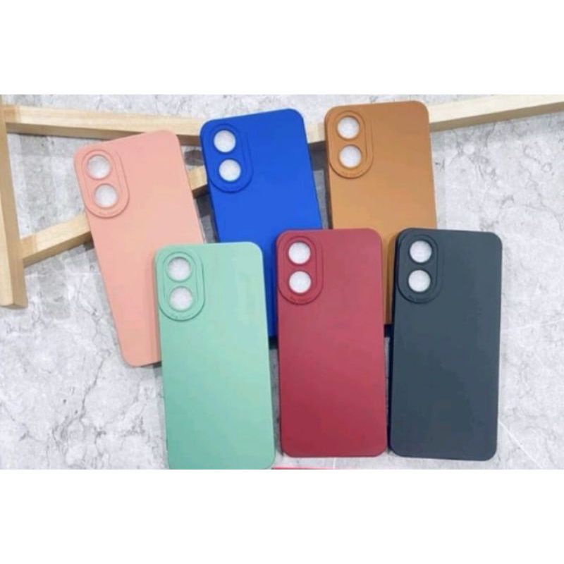 SILICON WARNA WARNI MACARON / PRO CAMERA OPPO A17 New