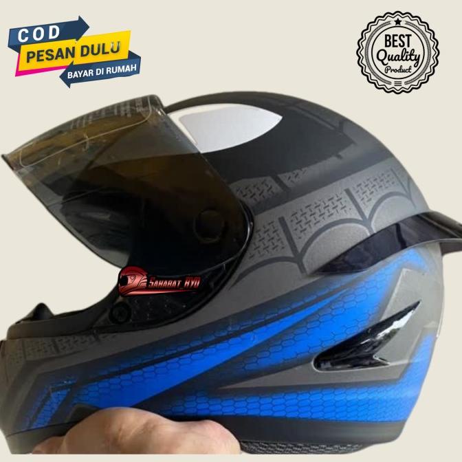 Helm Motor Full Face Paket Ganteng Spoiler Sni Cowok Pria Dewasa Murah