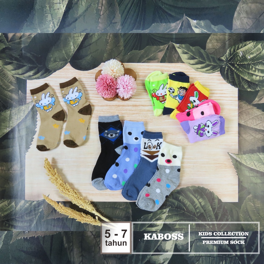 Kaboss Kaos Kaki Anak Motif Karakter Usia 5-7 Tahun