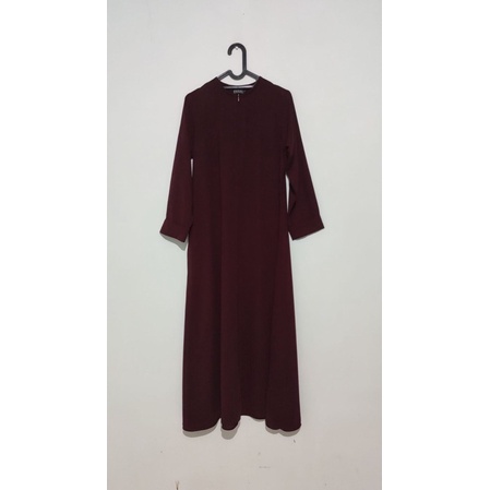 PRELOVED Gamis dark maroon by Zayena Indonesia
