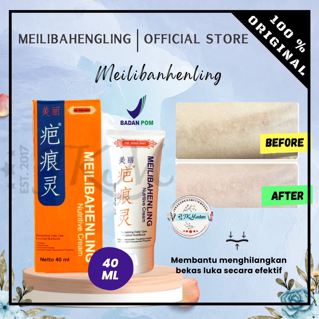 MEILIBAHENLING NUTRITIVE CREAM ORIGINAL BPOM PENGHILANG BEKAS LUKA MEILI BPOM ORIGINAL