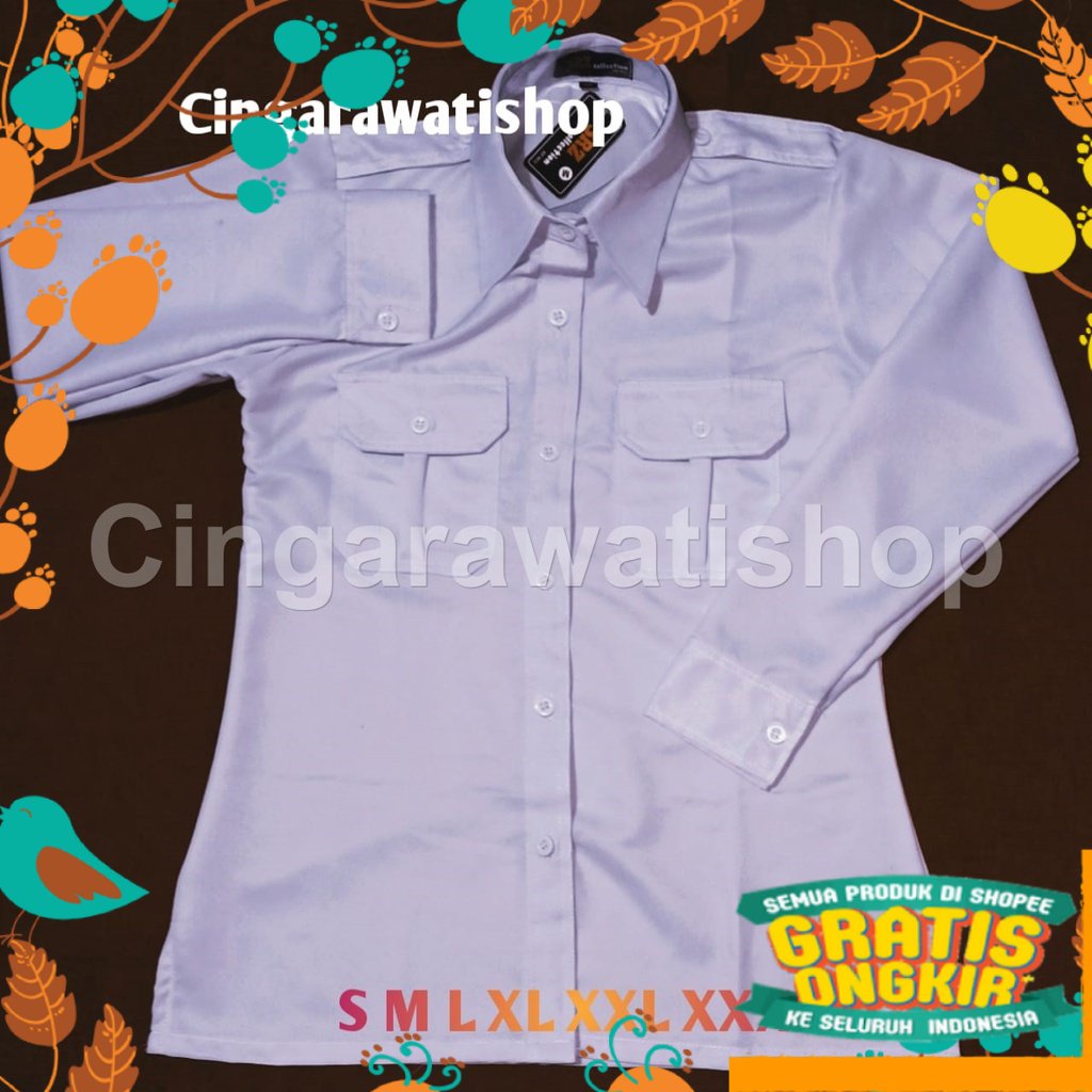 SPESIAL NATAL TAHUN BARU 2022 Baju Dinas Putih Pns Wanita Baju Pdh Wanita Putih Seragam Putih Pns Wa