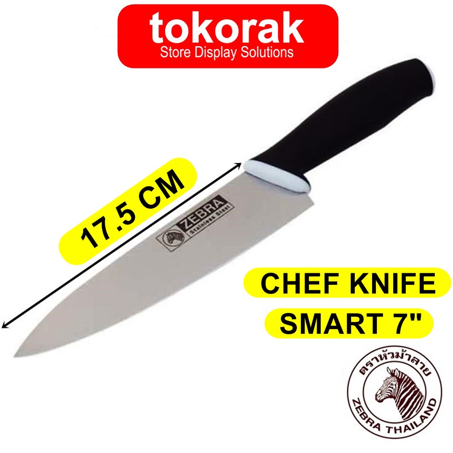 ZEBRA CHEF KNIFE SMART 7 INCH 100226 PISAU DAPUR STAINLESS