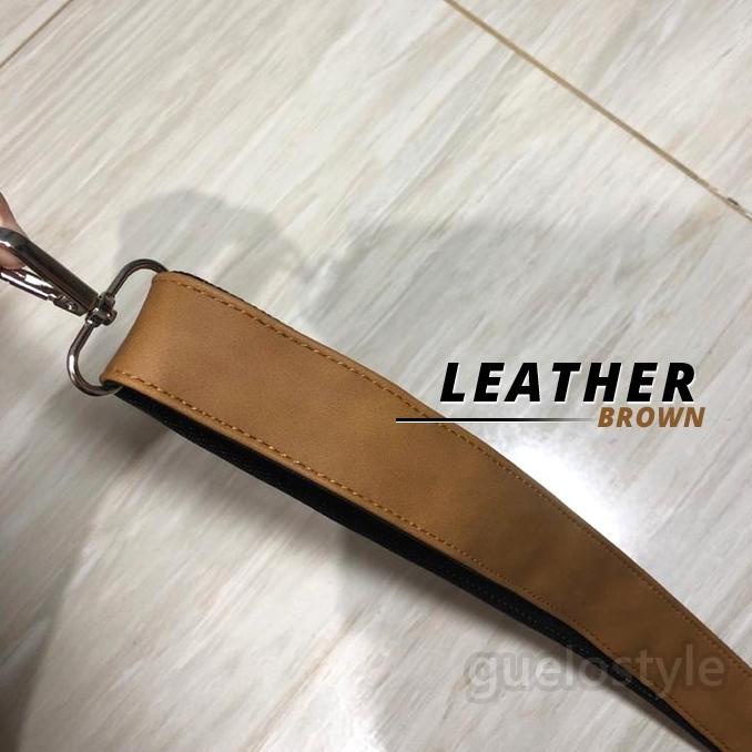 Tali Selempang Tas Kulit / Strap Tas Kulit Coklat Muda