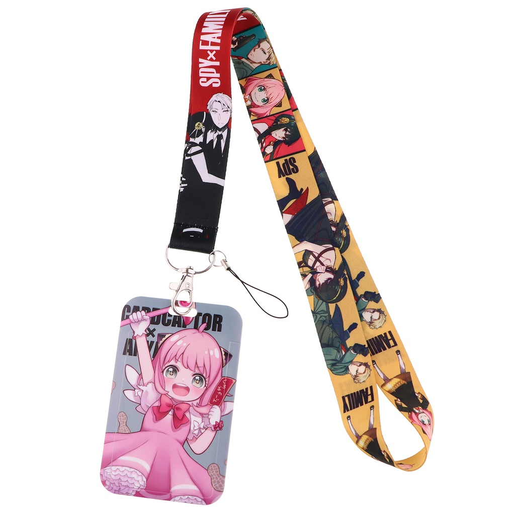 Spyx Strap Leher Holder Kartu ID / Handphone Motif Kartun Anime Jepang