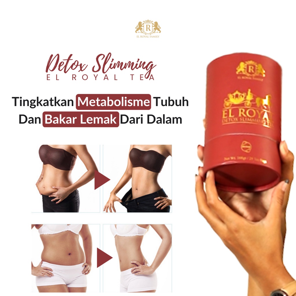 El Royal Detox Slimming Tea - Teh Detox 1 Pcs 3x lebih cepat mengecilkan perut