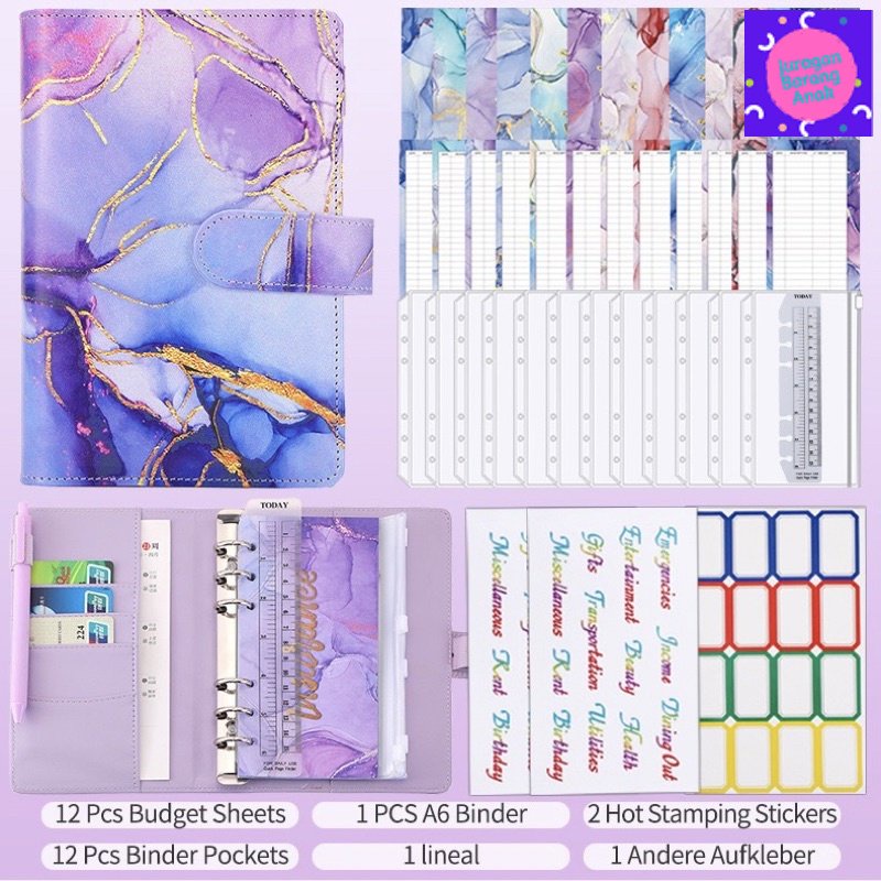 

Fun Edutoy Binder Diary Budget Book Holder Buku Notebook Kado Anak Organizer