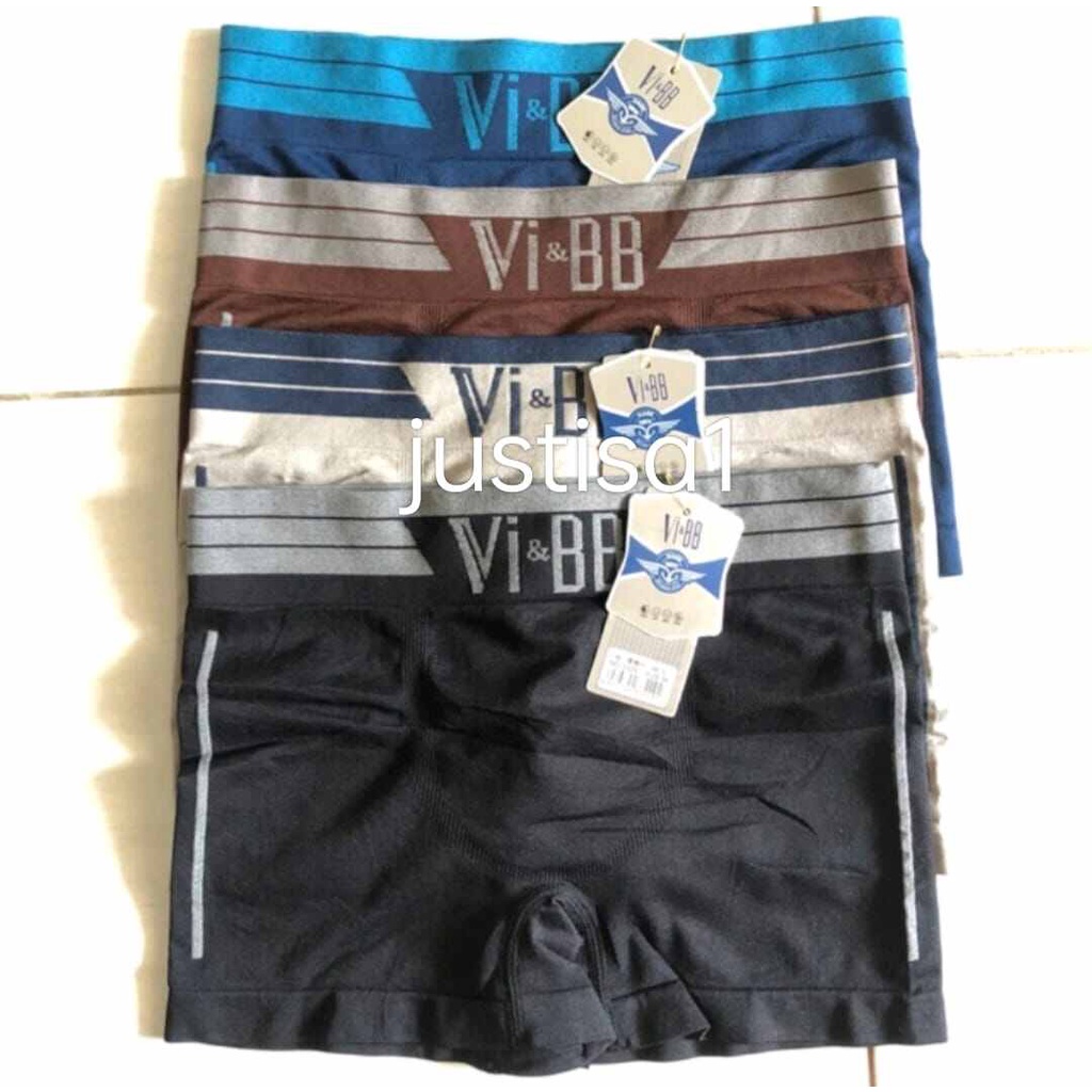 TERLARIS..3PCS CELANA DALAM PRIA BOXER VI-BB BOXER PRIA CELANA DALAM MODEL BOXER