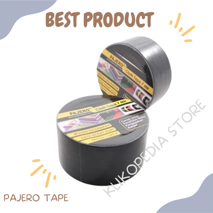 

Cloth Tape PAJERO Hitam / Isolasi Jilid 2" x 8 Yard