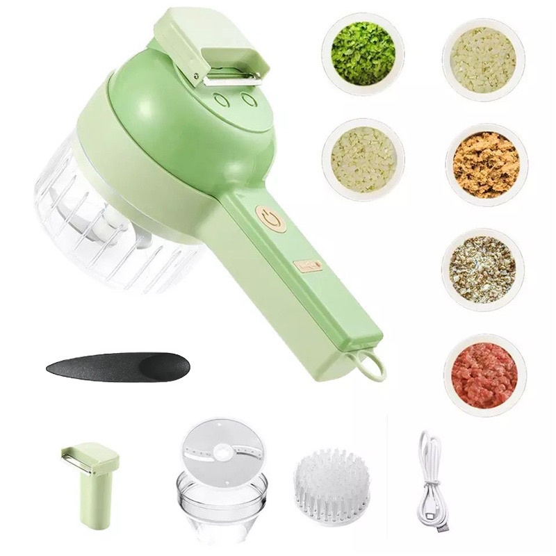 FOOD CHOPPER ELECTRIC 4 IN 1 / BLENDER PORTABLE PENGGILING BUMBU BAWANG PEMOTONG SAYUR ELEKTRIK SERBAGUNA JRW0145