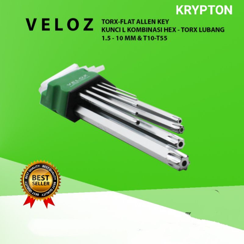 Kunci L set 9pcs panjang heavy duty Veloz Japan quality