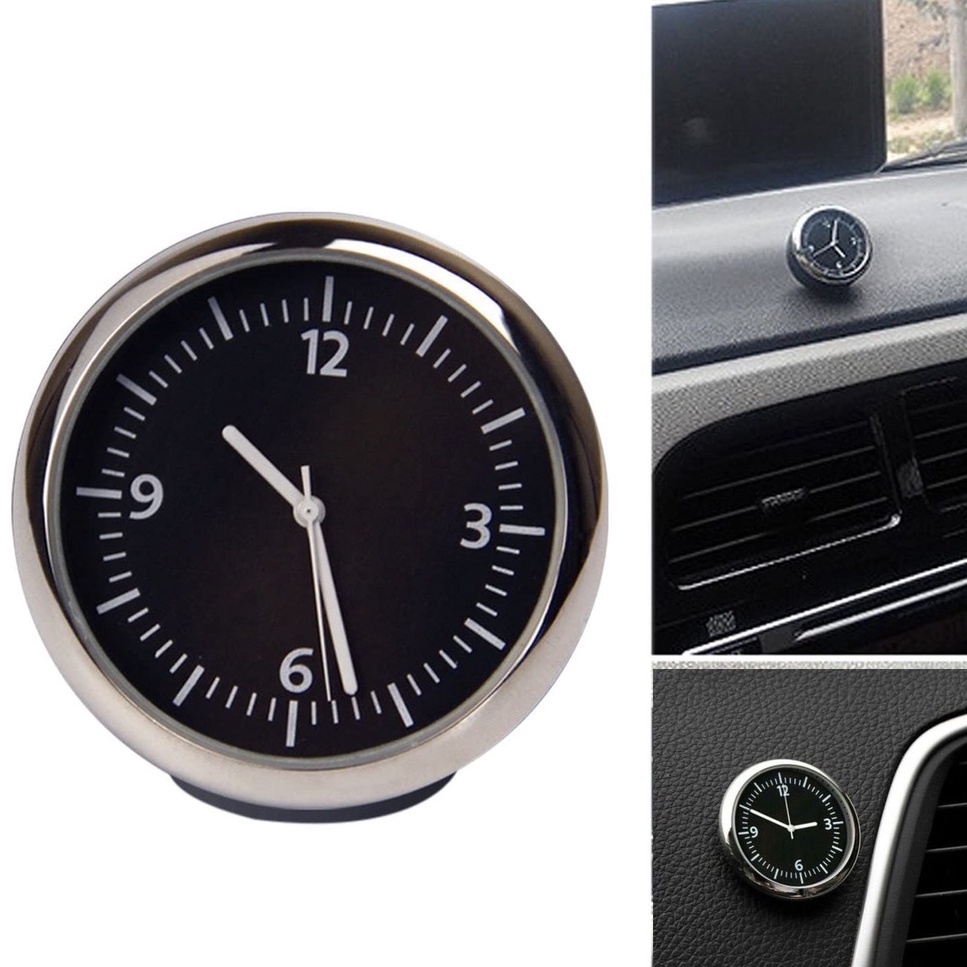 Jam Hiasan Dashboard Mobil Analog Quartz Aksesoris Interior