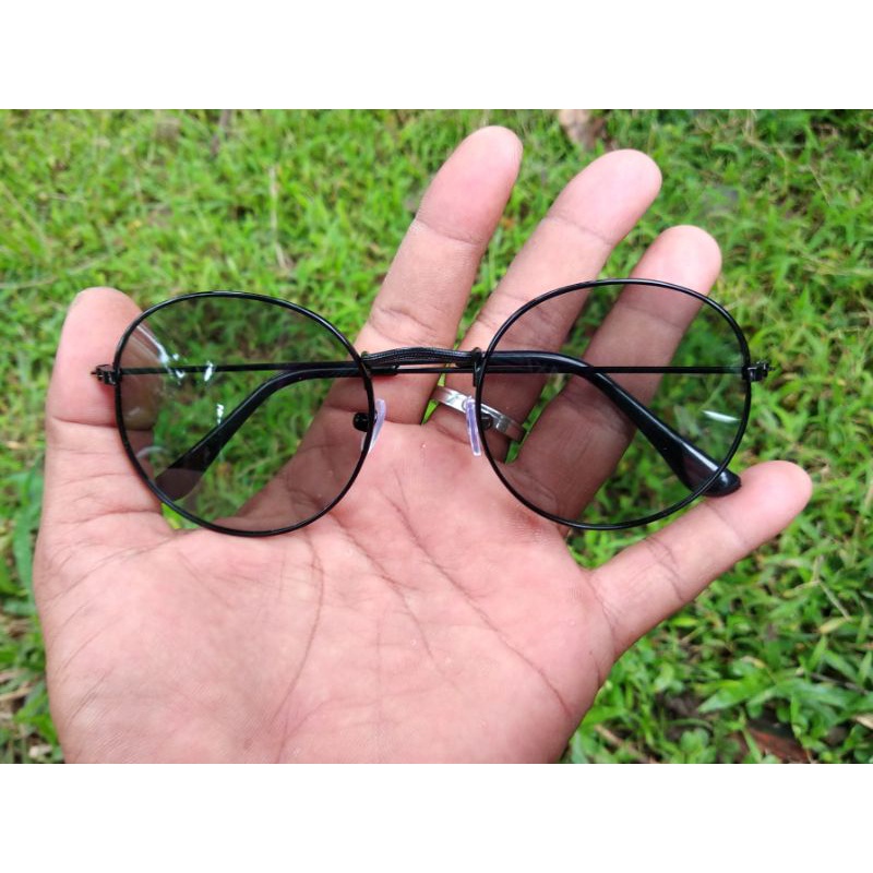 kacamata bulat polarized Photocrhomic otomatis berubah warna