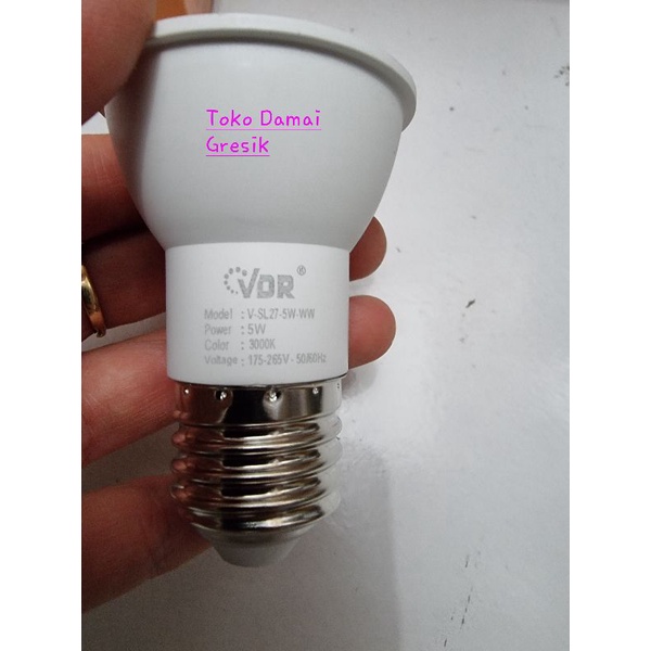 Vdr Led bulb sorot Spotlight E-27 e27 5W 5watt Warm white leher panjang