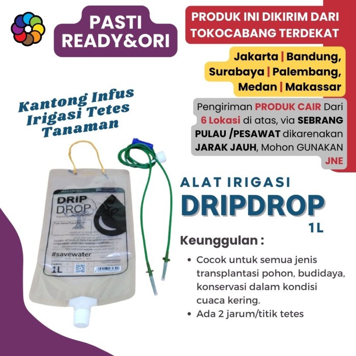 Irigasi Kantong Infus Tanaman Pohon Irigasi Tetes Dripdrop 1L