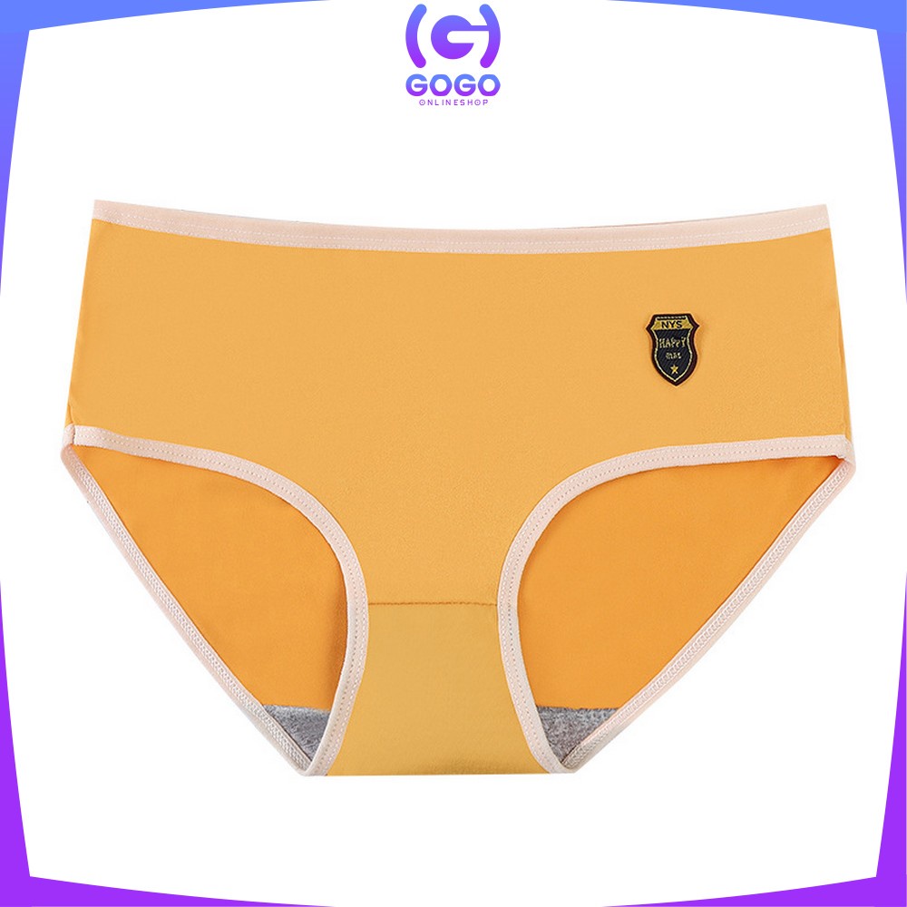 GOGO-P135 Celana Dalam Fashion Wanita Kolor Wanita Bahan Katun Halus CD Wanita Pendek Panties Segitiga Impor