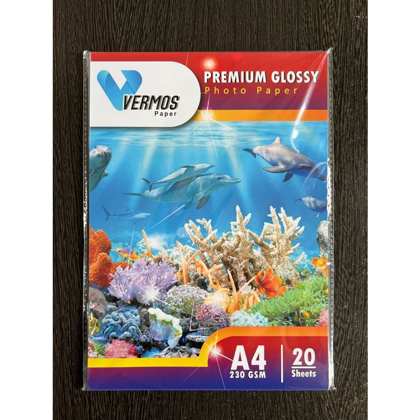 Kertas Foto Vermos Glossy Photo Paper A4 120 / 185 / 210 / 230 / 265 gsm