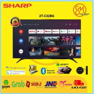 KARGO - SHARP C32BG1 LED TV 32 Inch Smart Android 2T-C32BG1i - TV ONLY Murah