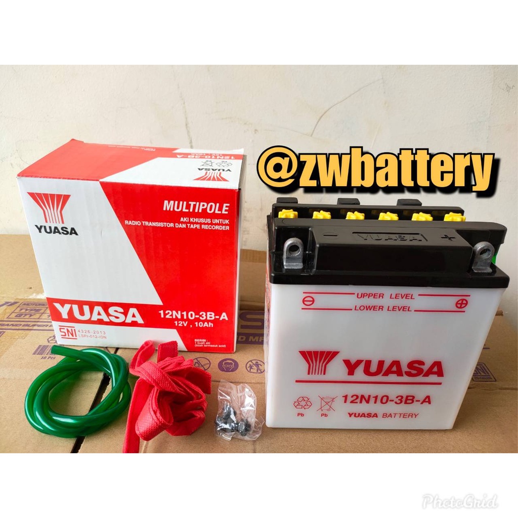 Jual AKI Motor Vespa Excel Series YUASA 12N10-3B-A MULTIPOLE ORIGINAL