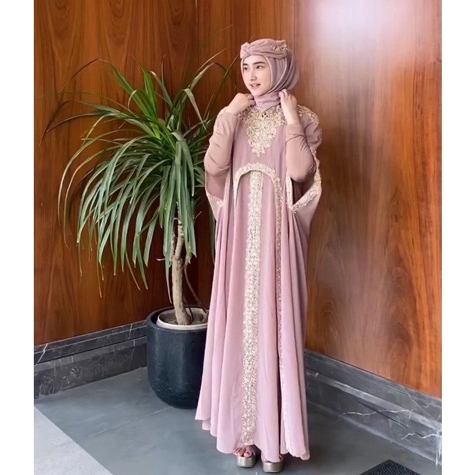 [COD]-[NEW] - KAFTAN SANZA AMIRA FREE TURBAN & INER GAMIS - KAFTAN TERBARU - BAJU PESTA - SERAGAMAN 