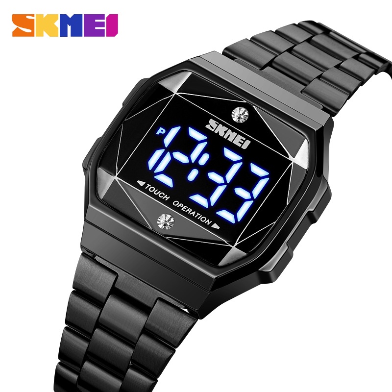 Jam Tangan Wanita SKMEI 1797 Women LED Digital Stainless Steel Jam Tangan Digital Original