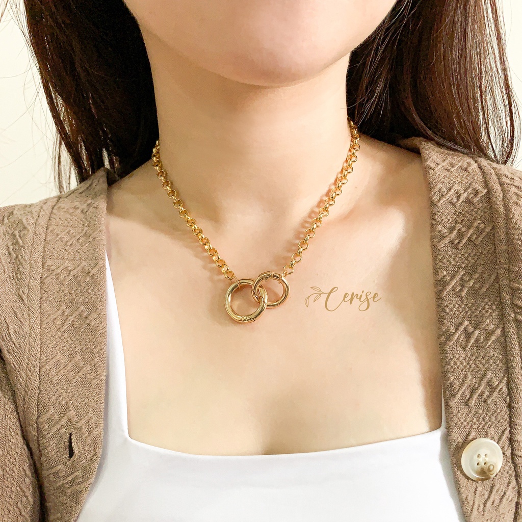 Zooey Necklace | Kalung rantai emas korea cantik aksesoris wanita trendy stylish