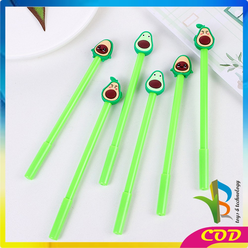 RB-A9 Pena / Pulpen Karakter Alpukat Lucu Pen Avocado Alat Tulis Stationary Murah