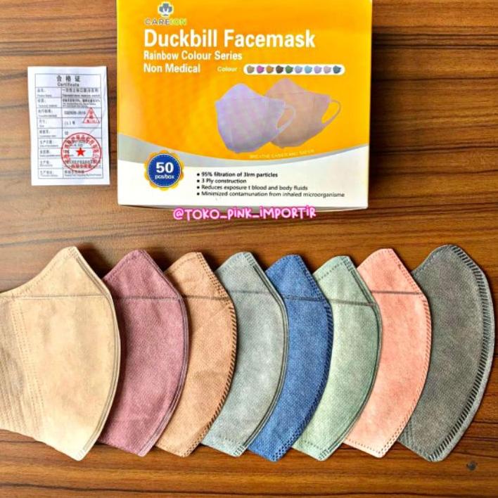 ❅ MASKER DUCKBILL CAREION VINTAGE SERIES | MASKER DUCKBILL CAREION HITAM PUTIH BLACK WHITE 4PLY | MA