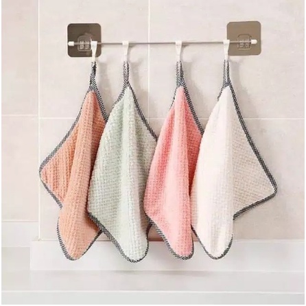 Lap Tangan Handuk Coral Fleece Microfiber / Lap Piring Coral / Lap Tangan Gantung