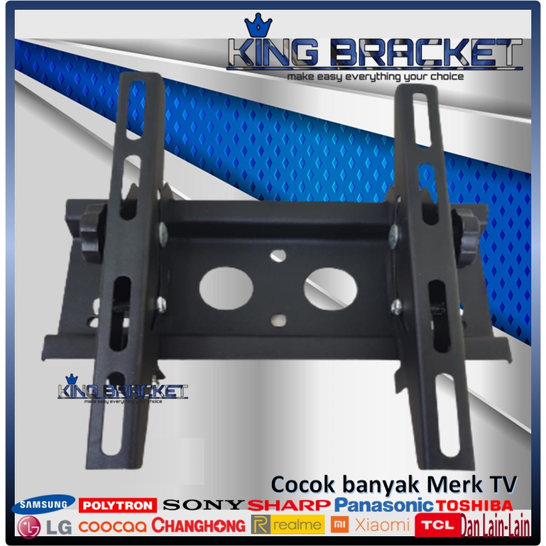 GARANSI COCOK!! Bracket Tv LCD LED 14 s/d 40 inch Universal 40 32 24 21 17 14 Bisa NUNDUK | TEBAL &amp; KOKOH COcok semua merk TV bracket braket breket briket breaket brecket bricket