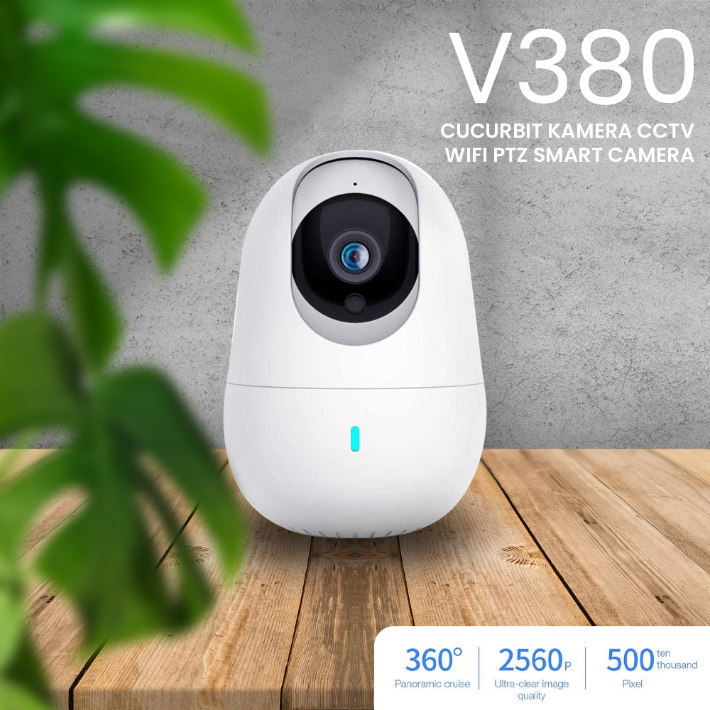 V380 Cucurbit Kamera CCTV WiFi PTZ Smart Camera 2K - Q11 - White