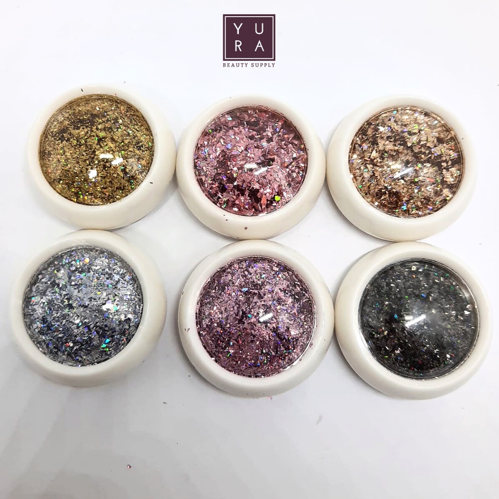 Glitter Nail art Hiasan Dekorasi Kutek Kuku/ LASER STAR FRAGMENT GLITTER FLAKES SEQUIN